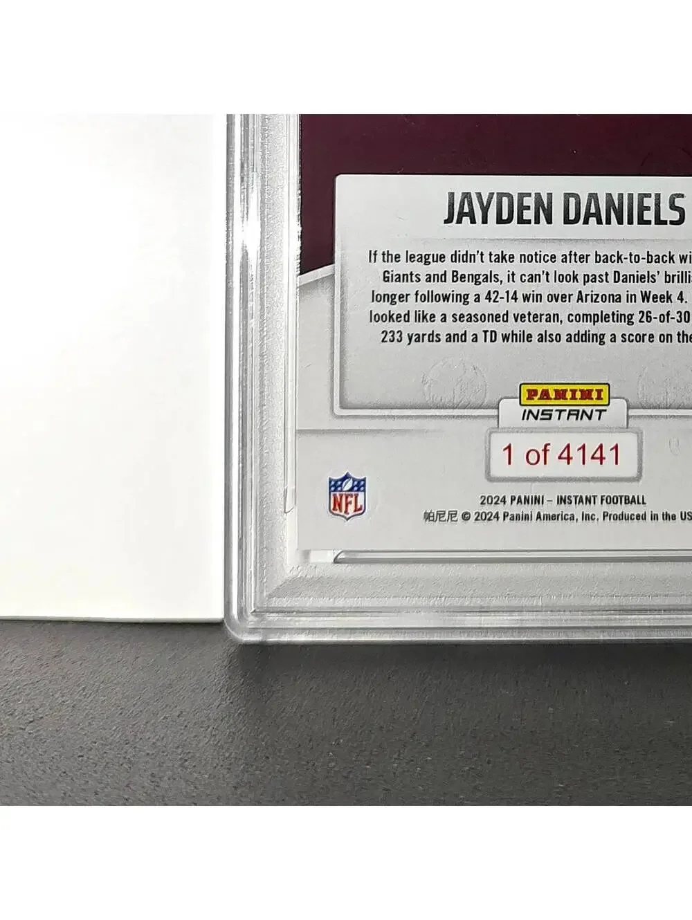 Jayden Daniels Rookie 2024 Panini Instant NFL #62 PSA 10 Gem Mint